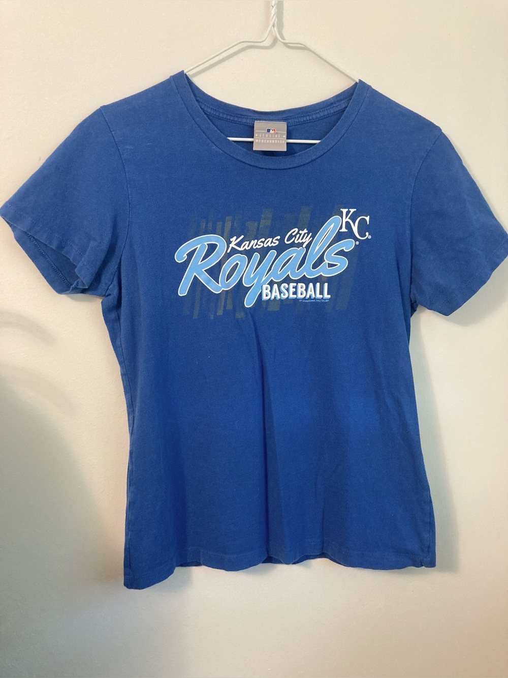 Kansas City Royals Baseball MBA Tee T-Shirt Top Size Small Blue Short sleeve